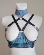 OUTLET Granatowy Harness Top z Bawełny 2
