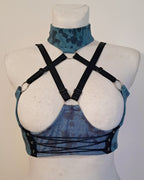 OUTLET Granatowy Harness Top z Bawełny 3