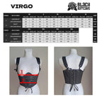 VIRGO Czarny Gorset Underbust Sznurowany z Ramiączkami
