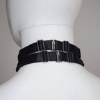 GRAVITON Czarny Elastyczny Gumowy Choker z O-ringiem
