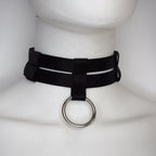 GRAVITON Czarny Elastyczny Gumowy Choker z O-ringiem