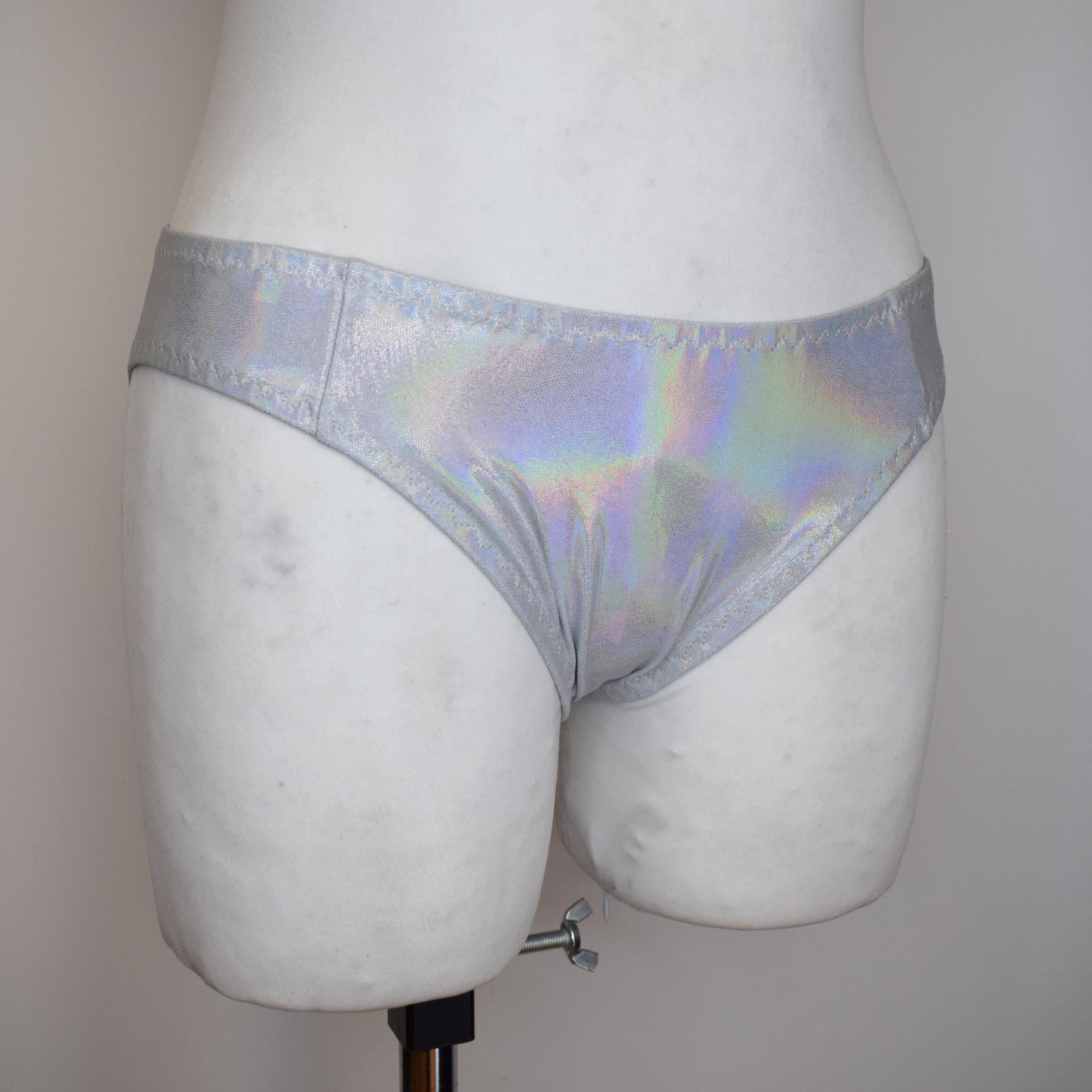 OUTLET Holograficzne Majtki Wet Look