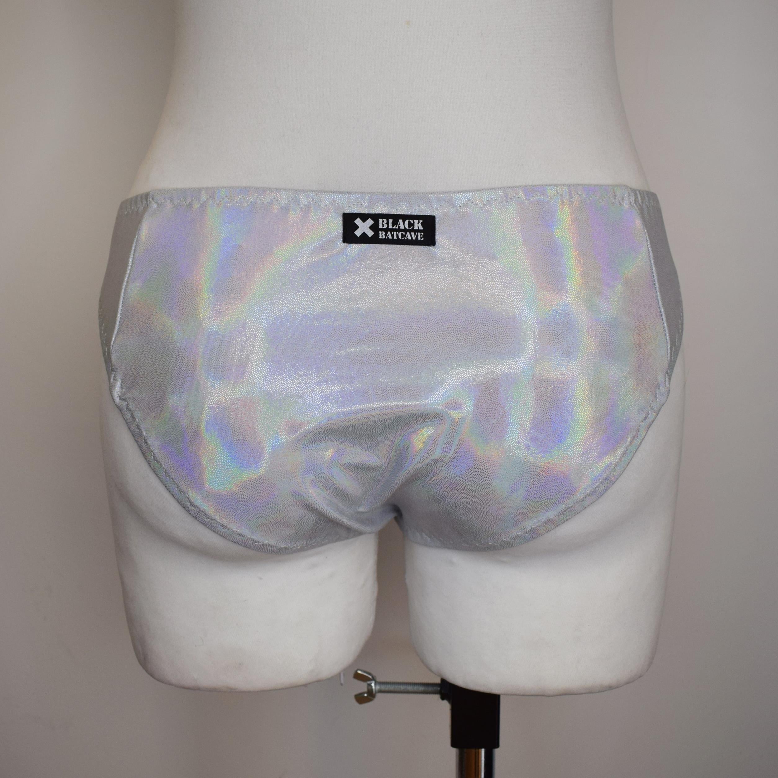 OUTLET Holograficzne Majtki Wet Look