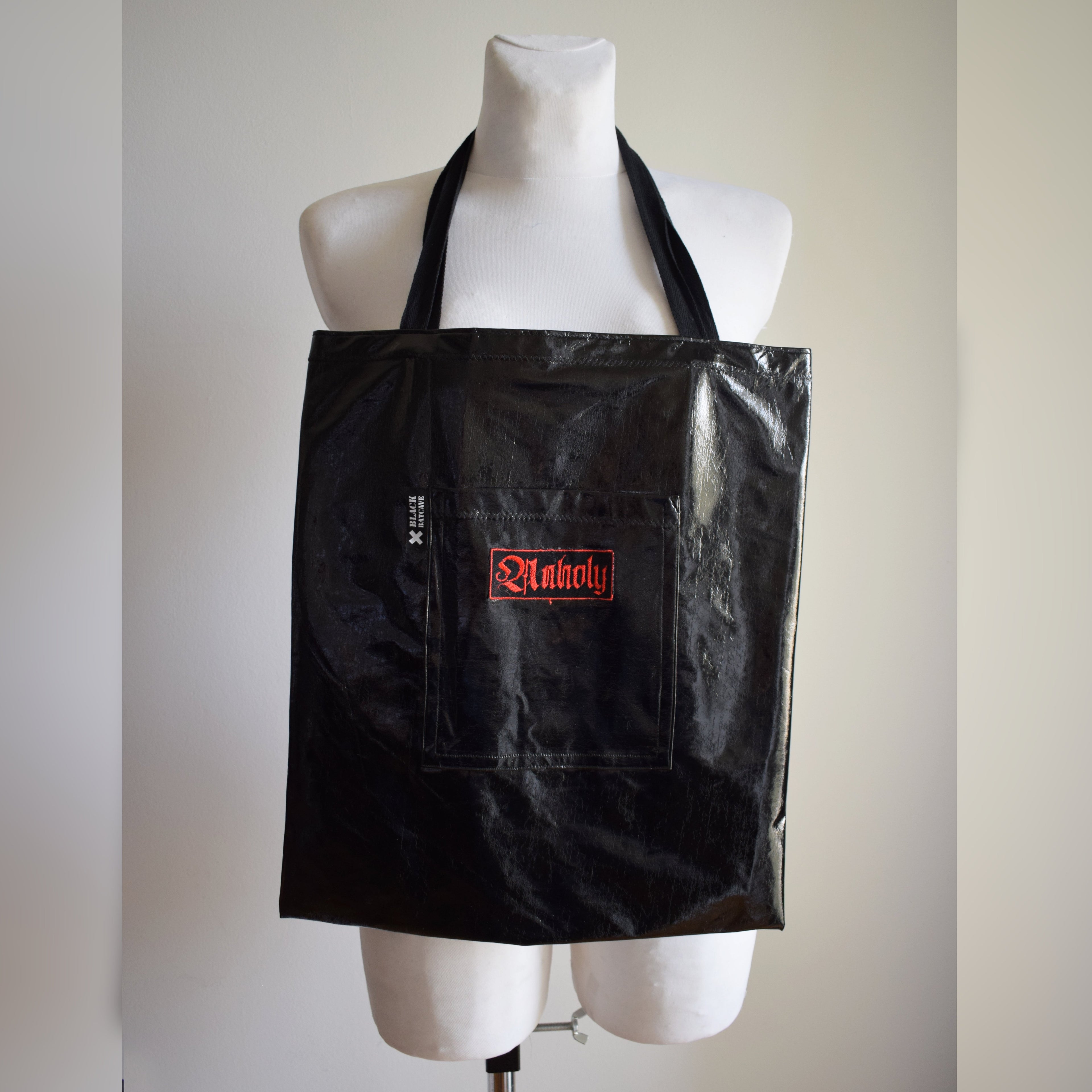 OUTLET Czarna Torba z Winylu