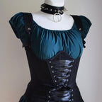 VIRGO Czarny Gorset Underbust Sznurowany z Ramiączkami