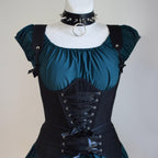 VIRGO Czarny Gorset Underbust Sznurowany z Ramiączkami