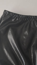 wet-look high waist panties