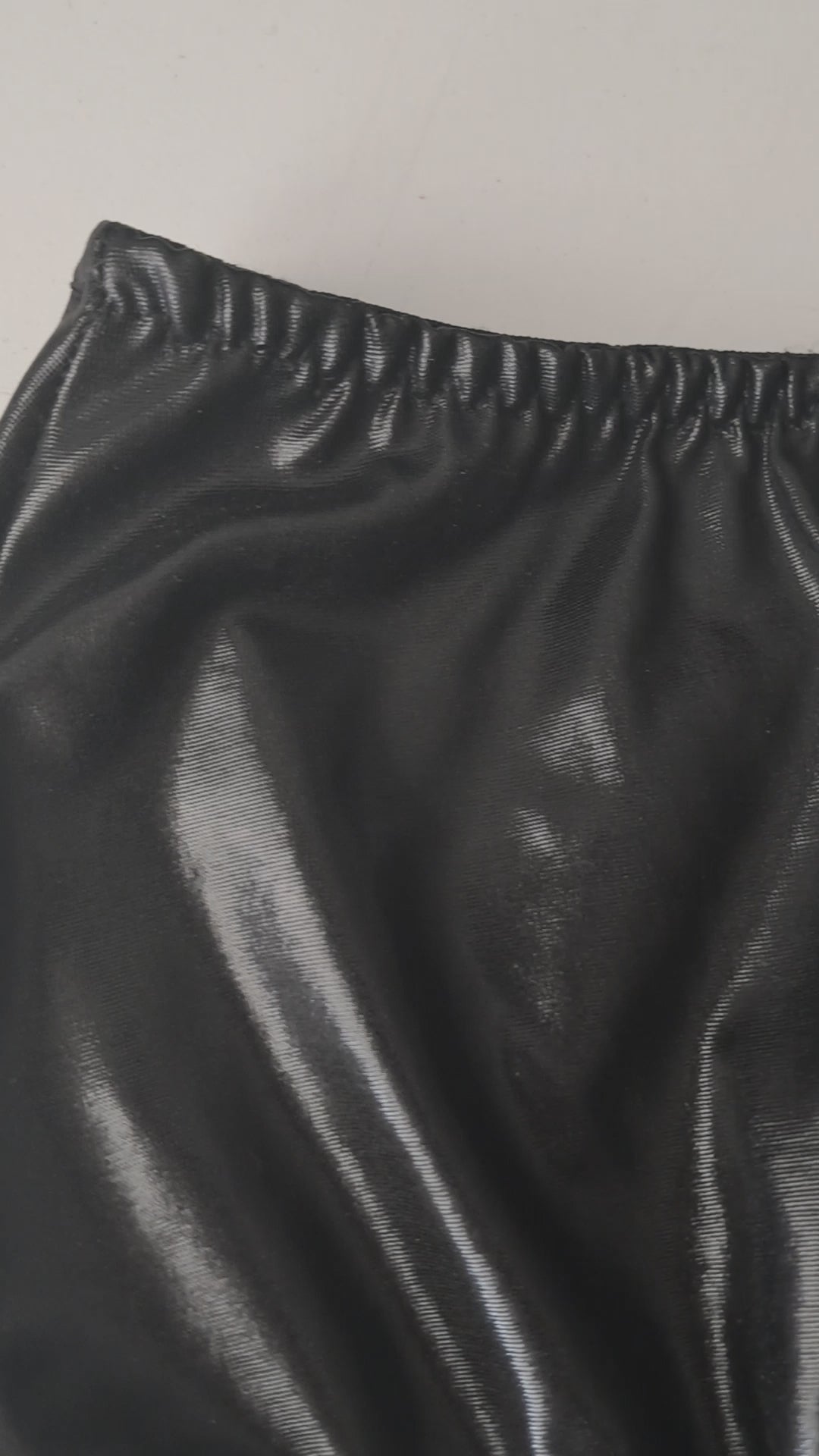 wet-look high waist panties