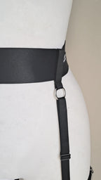 satin shine garter belt