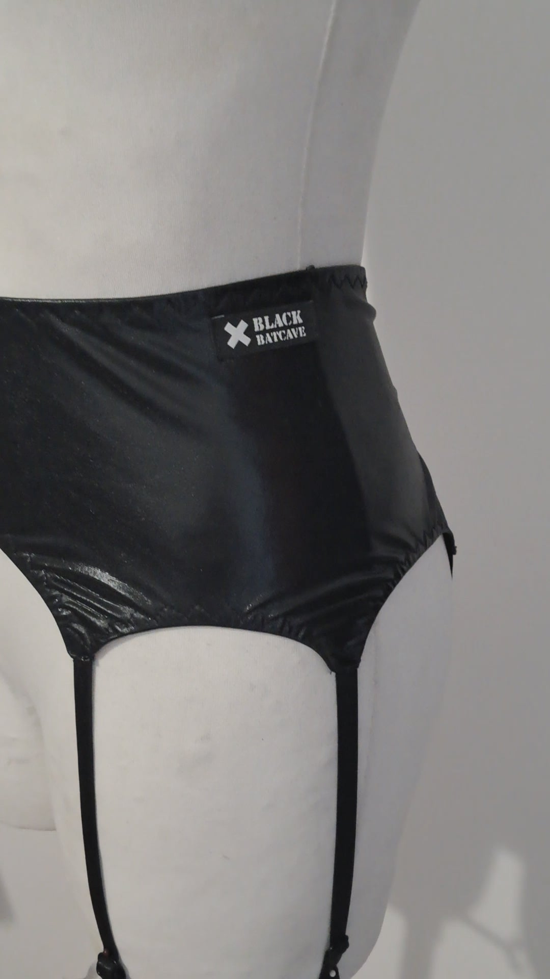 wet look garter belt