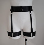 satin shine garter belt