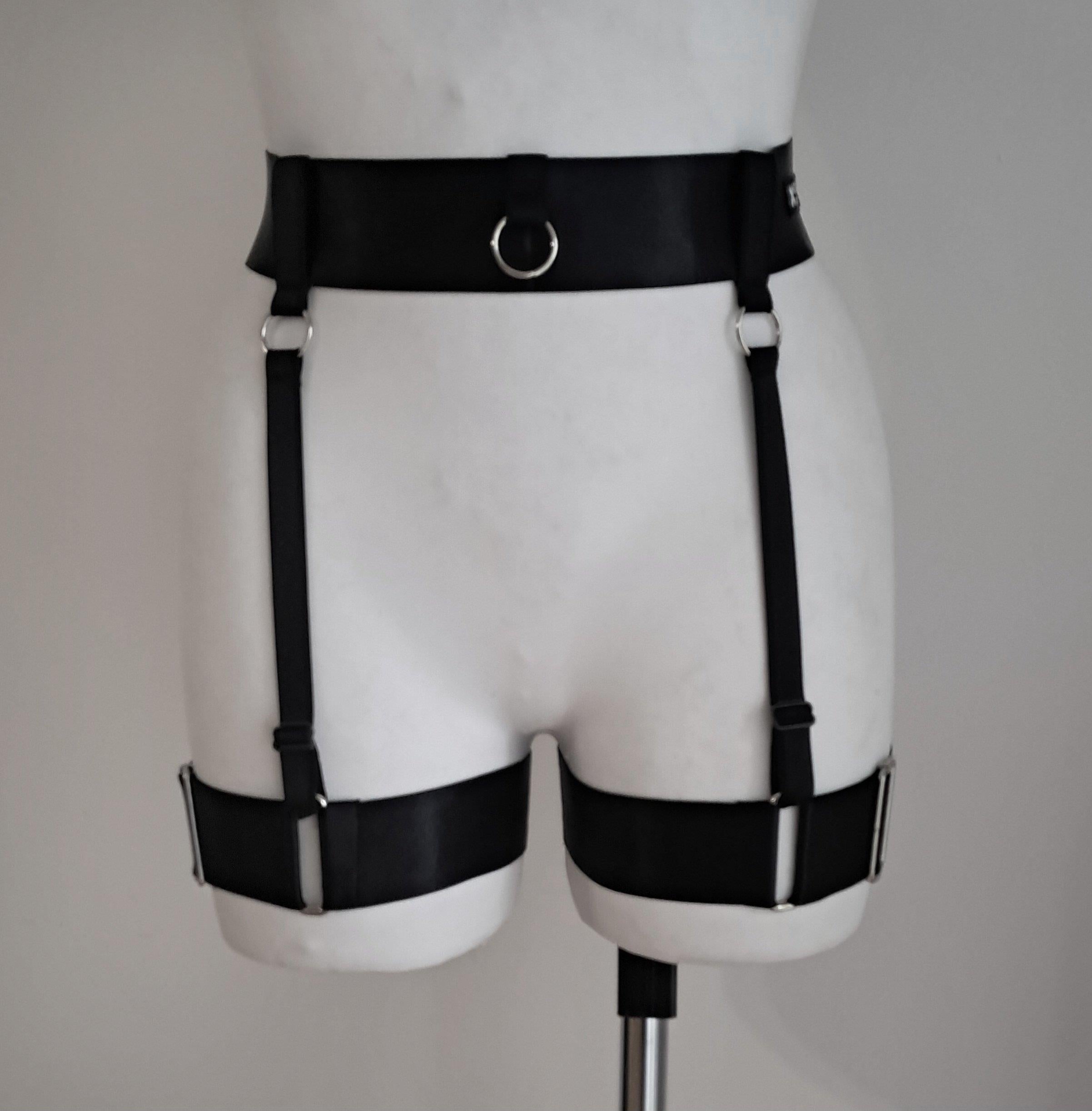 satin shine garter belt