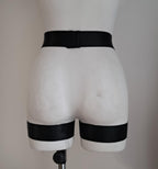 satin shine garter belt