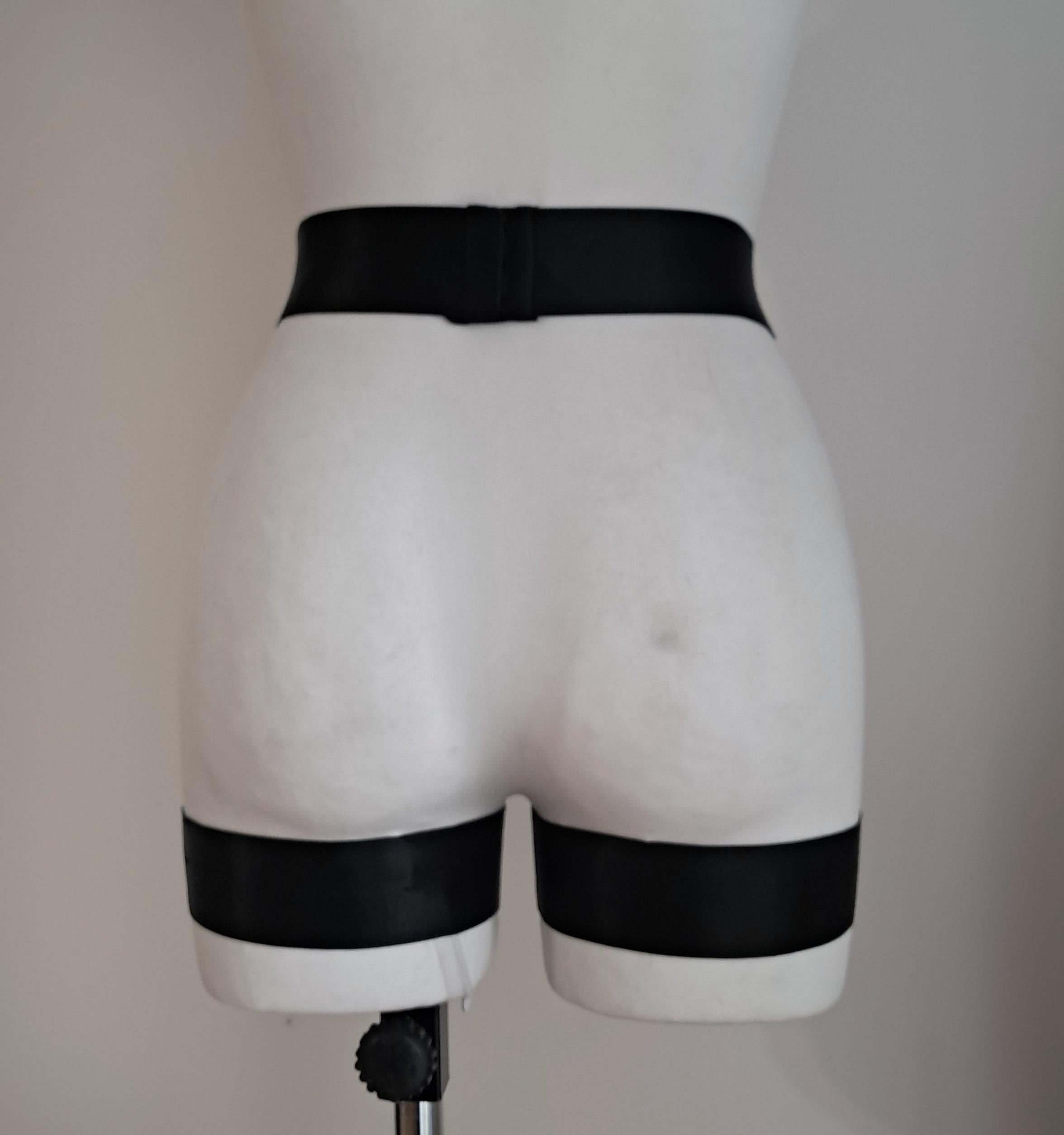 satin shine garter belt